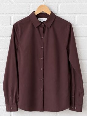 Ministry of Supply MERLOT Women's Medium Button Down Top Shirt EUC